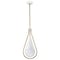 Nuvo Admiral 1-Light Pendant 10 in. Matte White and Natural Brass White Opal Glass 60/7923 - alternate 4